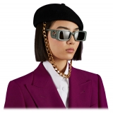 Gucci - Occhiale da Sole Rettangolare - Grigio - Gucci Eyewear