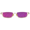 Gucci - Occhiale da Sole Rettangolare - Oro Guccissima Viola - Gucci Eyewear