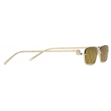 Gucci - Rectangular Frame Sunglasses - Gold Guccissima Purple - Gucci Eyewear