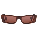 Gucci - Occhiale da Sole Rettangolare - Marrone - Gucci Eyewear