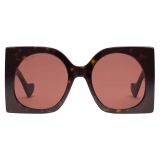 Gucci - Occhiale da Sole Quadrati - Marrone - Gucci Eyewear