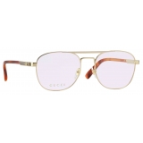Gucci - Round Frame Optical Glasses - Gold - Gucci Eyewear