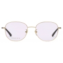 Gucci - Round Frame Optical Glasses - Tortoiseshell Gold - Gucci Eyewear