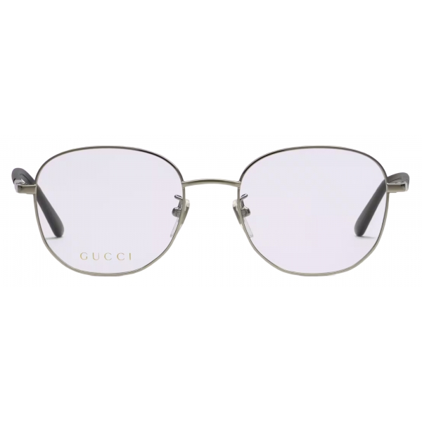 Gucci - Specialized Fit Round Frame Optical Glasses - Ruthenium - Gucci Eyewear