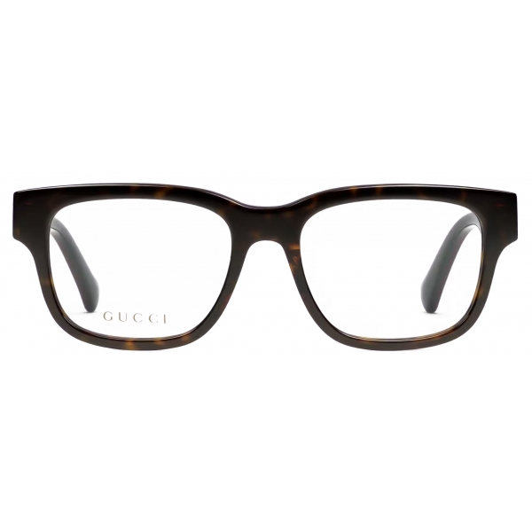Gucci - Rectangular Frame Optical Glasses - Dark Tortoiseshell - Gucci Eyewear