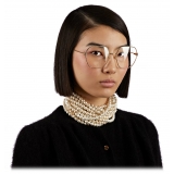 Gucci - Occhiale da Vista Geometrico Oversize - Oro - Gucci Eyewear