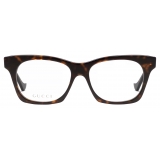 Gucci - Occhiale da Vista Cat-Eye con Ponte Basso - Tartaruga Oro - Gucci Eyewear