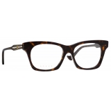 Gucci - Occhiale da Vista Cat-Eye con Ponte Basso - Tartaruga Oro - Gucci Eyewear