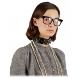 Gucci - Occhiale da Vista Cat-Eye con Ponte Basso - Tartaruga Oro - Gucci Eyewear