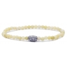 Viola Milano - Natural 4 mm Gemstone Bracelet - Golden Yellow - Handmade in Italy - Luxury Exclusive Collection