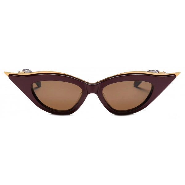 Valentino - V - Glassliner Cat-Eye Sunglasses in Titanium - White Gold Gradient Rose - Valentino Eyewear