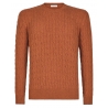 Viola Milano - Maglia in 100% Filato di Cashmere Loro Piana a Trecce - Orangia - Handmade in Italy - Luxury Exclusive Collection