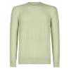 Viola Milano - Maglia in 100% Filato di Cashmere a Trecce - Pistacchio - Handmade in Italy - Luxury Exclusive Collection