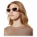 Valentino - Occhiali da Sole V - Rettangolare in Acetato - Beige Marrone Scuro - Valentino Eyewear