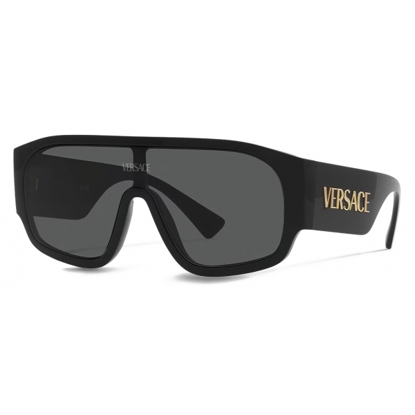 Versace - Occhiale da Sole a Mascherina Medusa '95 - Oro Grigio Scuro - Occhiali da Sole - Versace Eyewear