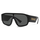 Versace - Medusa '95 Biggie Mask Sunglasses - Gold Dark Grey - Sunglasses - Versace Eyewear