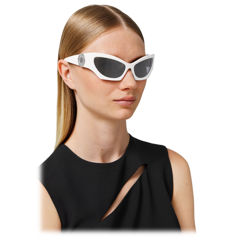Versace - Logo Aviator Sunglasses - Black Grey - Sunglasses - Versace ...