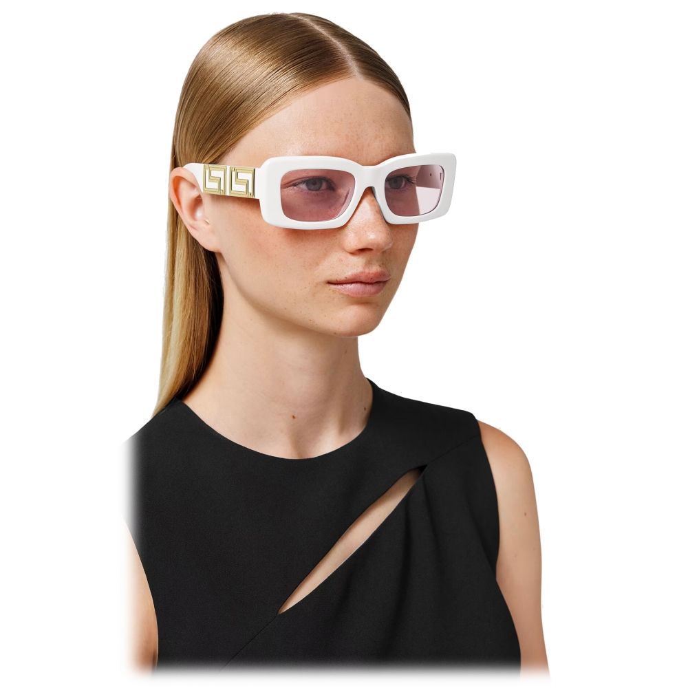 Versace - Endless Greca Sunglasses - White Pink - Sunglasses - Versace ...