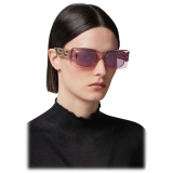 Versace - Occhiale da Sole Endless Greca - Bianco Rosa - Occhiali da Sole - Versace Eyewear