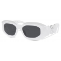 Versace - Maxi Medusa Biggie Sunglasses - White Dark Grey - Sunglasses - Versace Eyewear