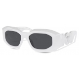 Versace - Maxi Medusa Biggie Sunglasses - White Dark Grey - Sunglasses - Versace Eyewear