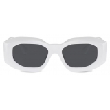 Versace - Maxi Medusa Biggie Sunglasses - White Dark Grey - Sunglasses - Versace Eyewear