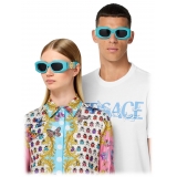 Versace - Maxi Medusa Biggie Sunglasses - Azure Dark Grey - Sunglasses - Versace Eyewear