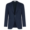 Viola Milano - Blazer Sartoriale in Tessuto di Hopsack Semifoderato - Navy - Handmade in Italy - Luxury Exclusive Collection