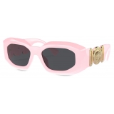 Versace - Maxi Medusa Biggie Sunglasses - Pink Dark Grey - Sunglasses - Versace Eyewear