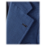 Viola Milano - Sartorial Half-lined Hopsack Blazer - Royal Blue - Handmade in Italy - Luxury Exclusive Collection