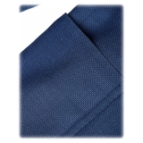 Viola Milano - Sartorial Half-lined Hopsack Blazer - Royal Blue - Handmade in Italy - Luxury Exclusive Collection