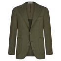 Viola Milano - Sartorial Half-lined Limited Sports Club Blazer - Green Check - Handmade in Italy - Luxury Exclusive Collection