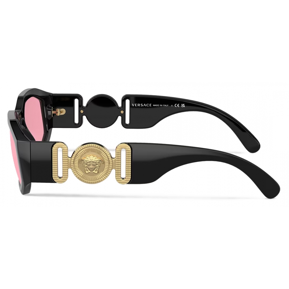 Versace Medusa Biggie Sunglasses Black Pink Sunglasses Versace Eyewear Avvenice 