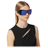 Versace - Occhiale da Sole Shield Maxi Medusa Biggie - Nero Verde Blu - Occhiali da Sole - Versace Eyewear