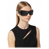 Versace - Maxi Medusa Biggie Shield Sunglasses - Black Dark Grey - Sunglasses - Versace Eyewear