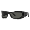 Versace - Medusa Biggie Shield Sunglasses - Black Dark Grey - Sunglasses - Versace Eyewear