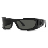 Versace - Medusa Biggie Shield Sunglasses - Black Dark Grey - Sunglasses - Versace Eyewear