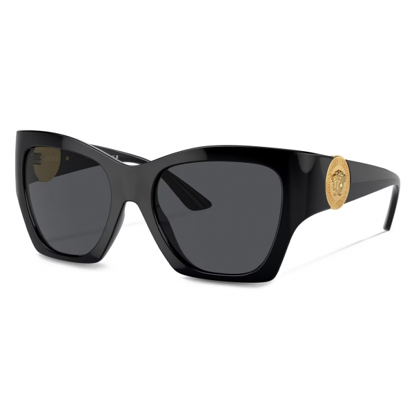 Versace - Medusa Runway Squared Sunglasses - Black Dark Grey ...