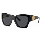 Versace - Medusa Runway Squared Sunglasses - Black Dark Grey - Sunglasses - Versace Eyewear
