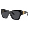 Versace - Occhiale da Sole Squadrati Medusa Runway - Nero Grigio Scuro - Occhiali da Sole - Versace Eyewear