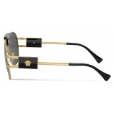 Versace - Special Project Aviator Sunglasses - Black Gold Dark Grey - Sunglasses - Versace Eyewear
