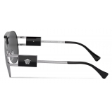 Versace - Occhiale da Sole Pilot Progetto Speciale - Canna di Fucile Nero Grigio Scuro - Occhiali da Sole