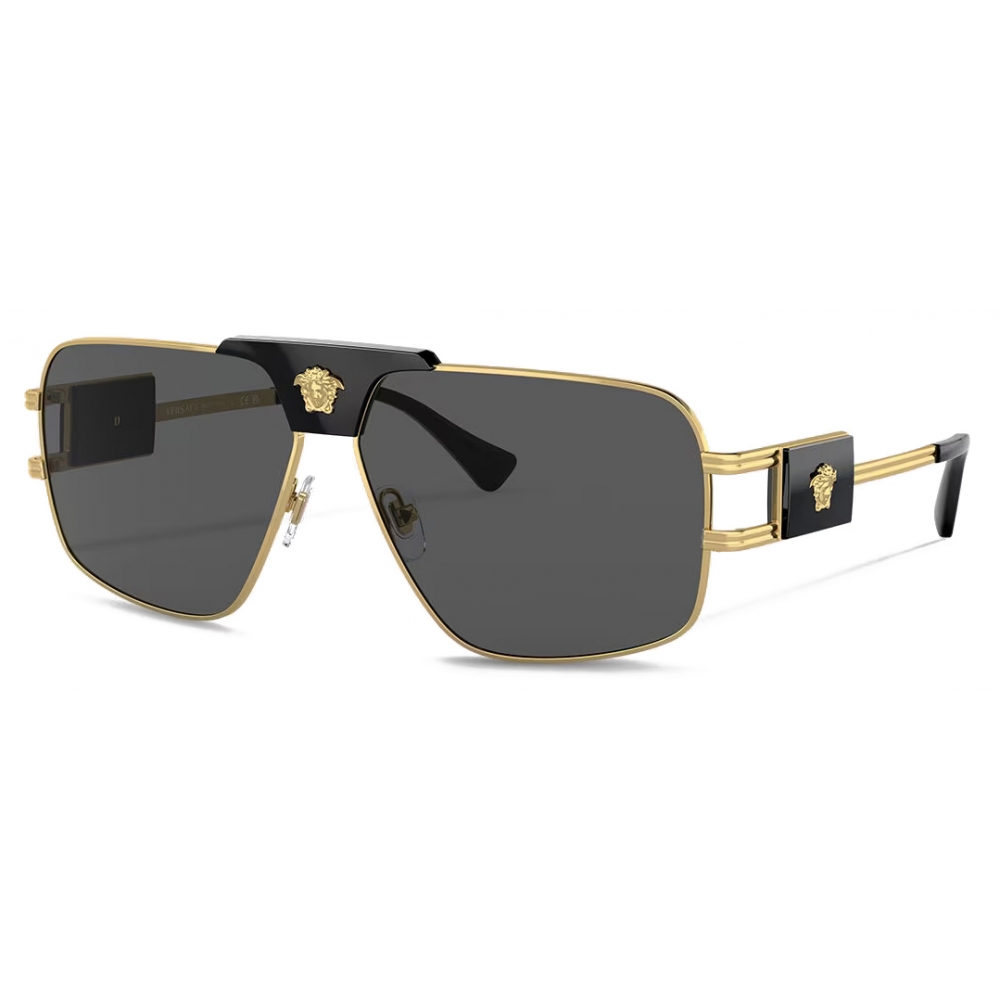 Versace - Baroque Sunglasses - Black & Gold - Sunglasses - Versace Eyewear  - Avvenice