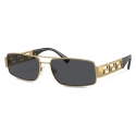 Versace - Greca Sunglasses - Gold Dark Grey - Sunglasses - Versace Eyewear