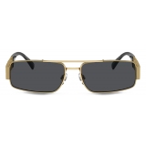 Versace - Greca Sunglasses - Gold Dark Grey - Sunglasses - Versace Eyewear