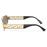 Versace - Occhiale da Sole Greca - Oro Grigio Scuro - Occhiali da Sole - Versace Eyewear