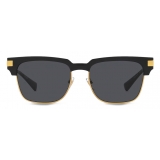 Versace - Greca Sunglasses - Black Gold Dark Grey - Sunglasses - Versace Eyewear