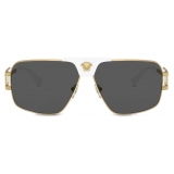 Versace - Special Project Aviator Sunglasses - Gold White Dark Grey - Sunglasses - Versace Eyewear