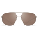 Mykita - Angus - No1 - Silver White Brown - Metal Collection - Sunglasses - Mykita Eyewear