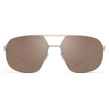 Mykita - Angus - No1 - Silver White Brown - Metal Collection - Sunglasses - Mykita Eyewear